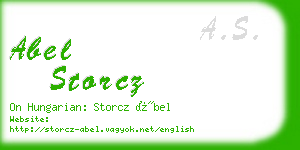 abel storcz business card